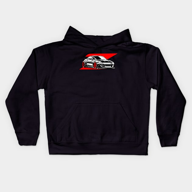 350Z Fairlady JDM Tuning 90s Car Kids Hoodie by Automotive Apparel & Accessoires